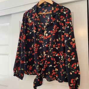 Gibson floral button down blouse